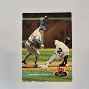 Gregg Jefferies 1991 Topps Stadium Club New York Mets 2B Card # 257